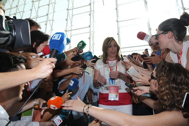 Susana Díaz a su llegada al 39º Congreso del PSOE | EUROPA PRESS ep susana diazsu llegadacongresopsoe