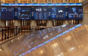 ep un panel del ibex 35 en el palacio de la bolsa de madrid a 22 de julio de 2024 en madrid espana