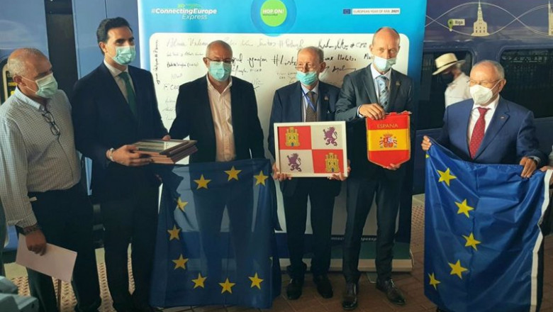 ep acto de bienvenida del connecting europe express en medina del campo ep acto de bienvenida del connecting europe express en medina del campo