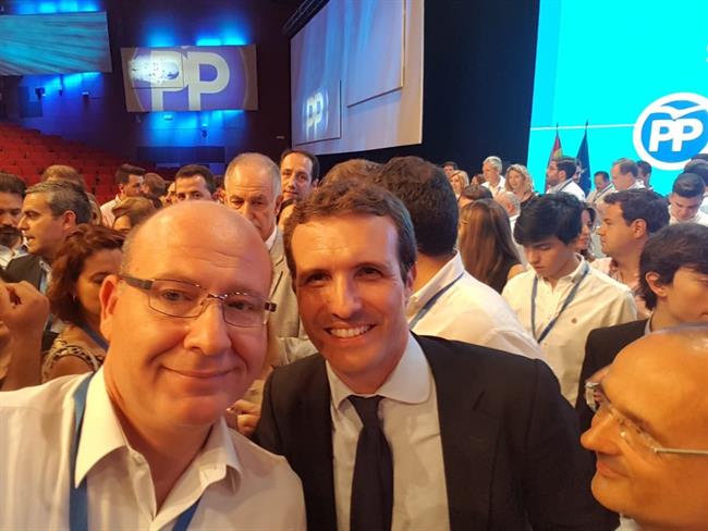 El alcalde de Jaén, Javier Márquez, con Pablo Casado | TWITTER JAVIER MÁRQUEZ ep alcaldejaen javier marquez con pablo casado