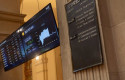 ep archivo   un panel del ibex 35 en el palacio de la bolsa de madrid en madrid espana