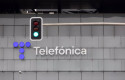 ep archivo   un semaforo en verde frente a la sede de telefonica a 28 de noviembre de 2023 en madrid