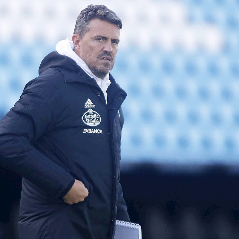 ep el entrenador del rc celta de vigo scar garcia junyent en un entrenamiento