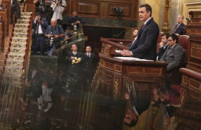 ep el presidente de gobierno en funciones pedro sanchez pronuncia su discurso en la tribuna del