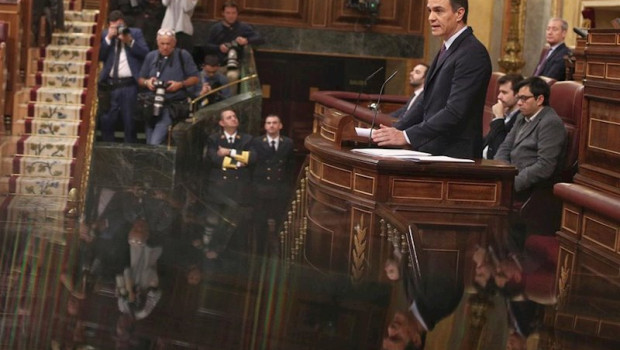 ep el presidente de gobierno en funciones pedro sanchez pronuncia su discurso en la tribuna del