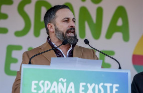 ep el presidente de vox santiago abascal durante su intervencion en la concentracion convocada por