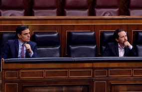 ep el presidente del gobienro pedro sanchez i y el vicepresidente segundo pablo iglesias durante la