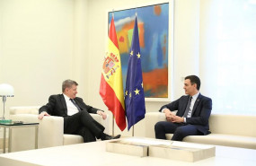 ep el presidente del gobierno pedro sanchez y el director general de la oit guy ryder