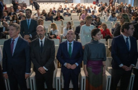 ep el presidente del pp alberto nunez feijoo el presidente de ata lorenzo amor la presidenta de la