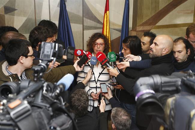 Esther Queraltó atiende a los medios | ACB PHOTO ep esther queralto atiendelos medios