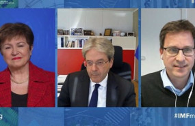 ep la directora gerente del fmi kristalina georgieva comparte un acto con el comisario economico de