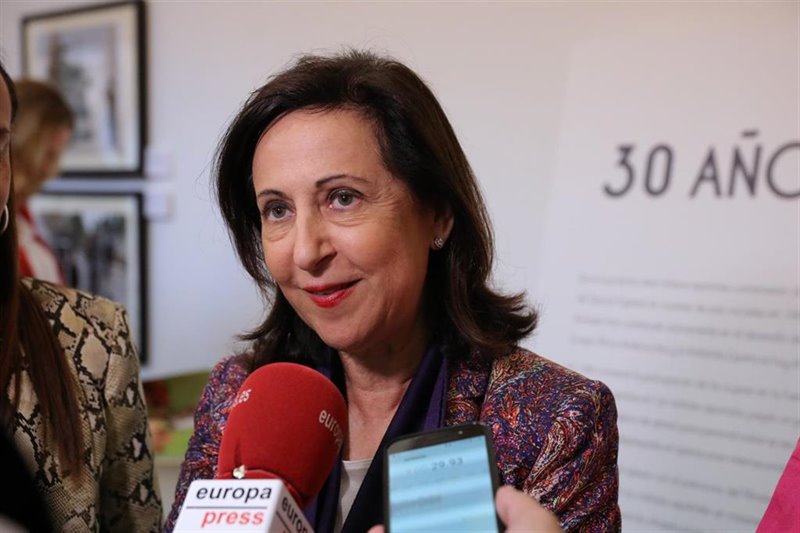 ep la ministra de defensa margarita robles hablando con los medios de comunicacion