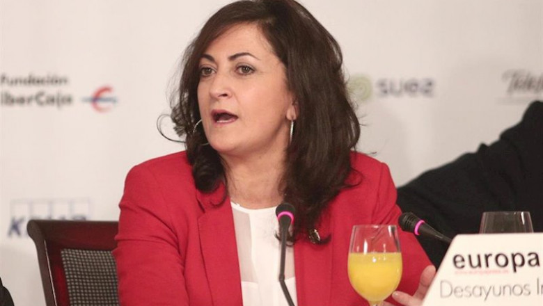 ep la presidenta de la comunidad de la rioja concha andreu durante un desayuno informativo de europa
