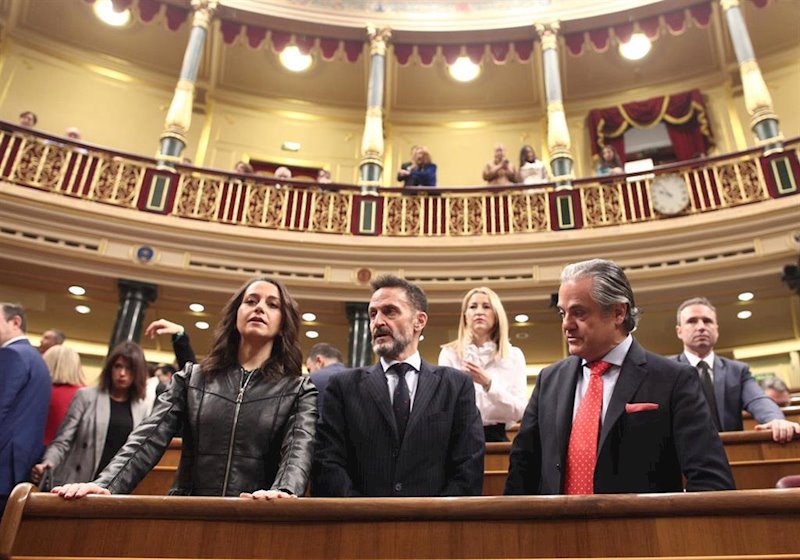 ep los diputados de ciudadanos en el congreso ines arrimadas edmundo bal y marcos de quinto