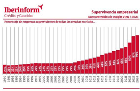 ep porcentaje de empresas supervivientes de todas las creadas en el ano