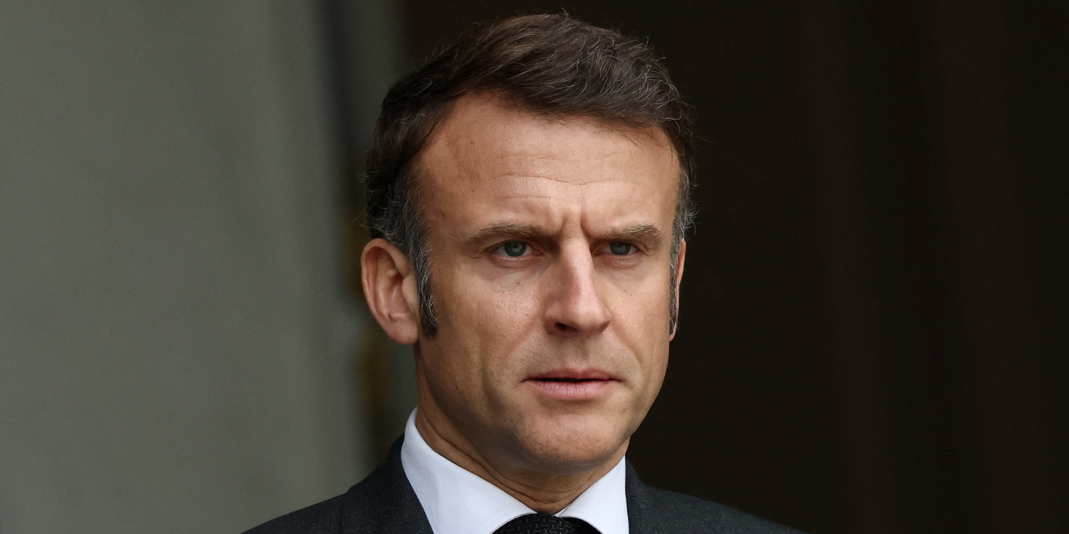 emmanuel macron lors de la visite du premier ministre grec 