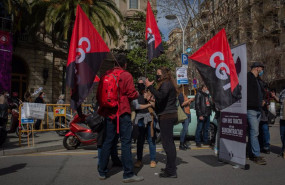 ep archivo   sindicalistas de la cgt en un acto reciente en cataluna