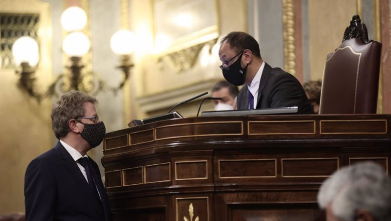 ep el portavoz del pdecat en el congreso ferran bel i y el vicepresidente primero del congreso de