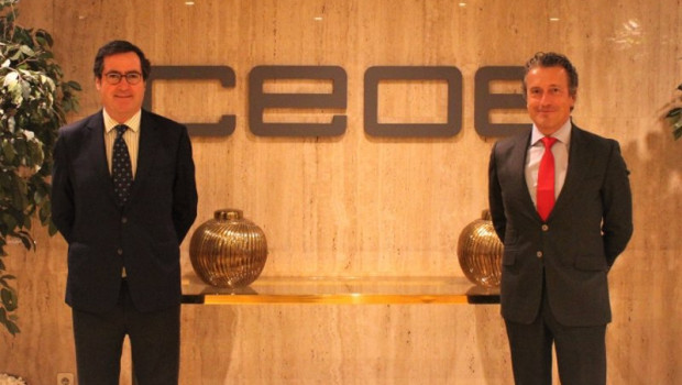 ep el presidente de la ceoe antonio garamendi y el director general y consejero delegado de