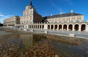 ep fachada sur del palacio real de aranjuez cuya construccion fue erigida por orden de felipe ii en