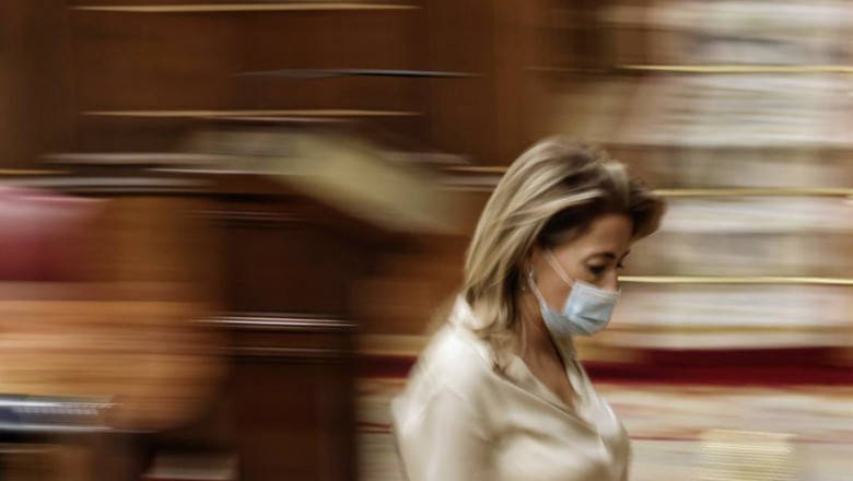 ep la ministra de transportes movilidad y agenda urbana raquel sanchez en una sesion plenaria en el