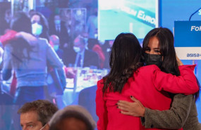 ep la presidenta de ciudadanos ines arrimadas i y la vicealcaldesa de madrid begona villacis se
