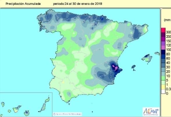 Las lluvias acumuladas desde octubre hasta el 30 de enero siguen sin llegar al v | AEMET ep las lluvias acumuladasoctubre30enero siguenllegarv