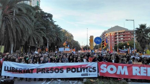Manifestación por la liberación de independentistas encarcelados | EUROPA PRESS ep manifestacionla liberacionindependentistas encarcelados