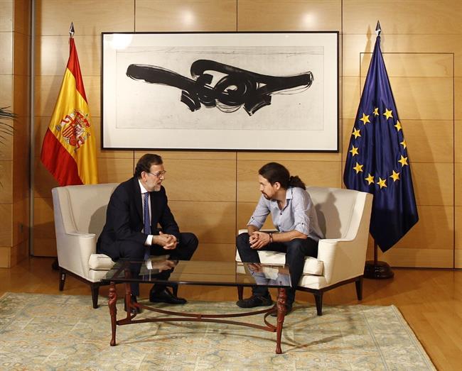 Mariano Rajoy se reúne con Pablo Iglesias en el Congreso | EUROPA PRESS ep mariano rajoyreunepablo iglesiascongreso