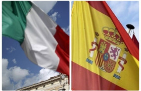 ep archivo   banderas de espana e italia