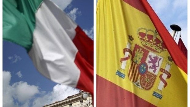 ep archivo banderas de espana e italia ep archivo banderas de espana e italia