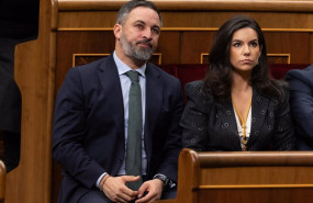 ep el lider de vox santiago abascal y la portavoz de vox en el congreso pepa millan