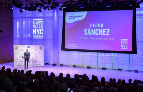 ep el presidente del gobierno en funciones pedro sanchez participa en la inauguracion de la climate