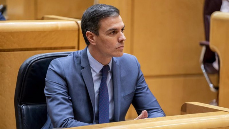 ep el presidente del gobierno pedro sanchez en una sesion de control al gobierno en el senado a 26