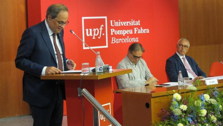 El presidente Quim Torra, en la inauguración del curso universitario | EUROPA PRESS ep el presidente quim torra en la inauguracion del curso universitario