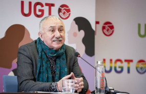 ep el secretario general de la union general de trabajadores ugt pepe alvarez durante una rueda de