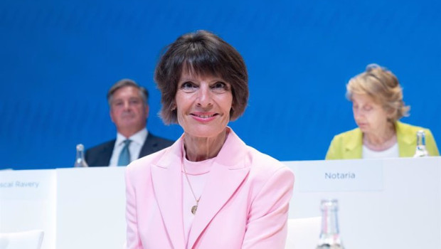 ep la conasejera anne catherine berner durante la junta general de accionistas de grifols