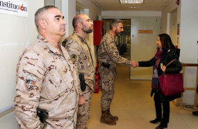 ep la ministra de defensa margarita robles en una visita a afganistan en 2018