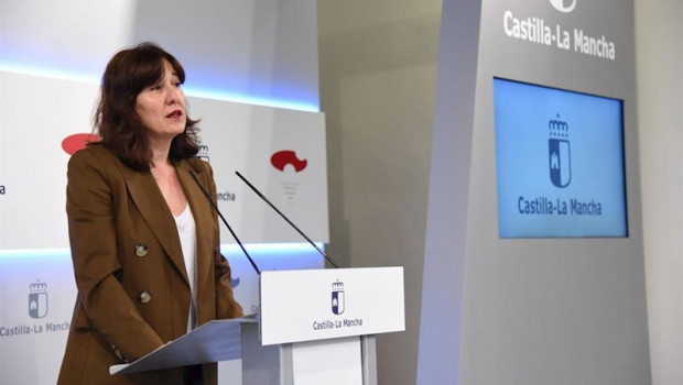 ep la portavoz y consejera de igualdad del gobierno de c-lm blanca fernandez en rueda de prensa