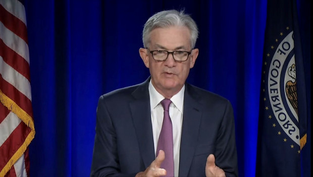 Jerome Powell dl presidente de la Fed EE.UU. bonos de EE.UU. dólar