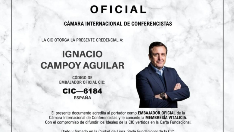 membresa vitalicia embajador oficial ignacio campoy 