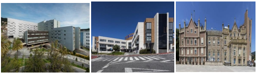 Imágenes de los hospitales Quirón Barcelona, Quirón Vizcaya y Quirón San Sebastián. solvia hospitales