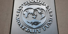 une vue du logo du fonds monetaire international fmi a son siege a washington d c etats unis 