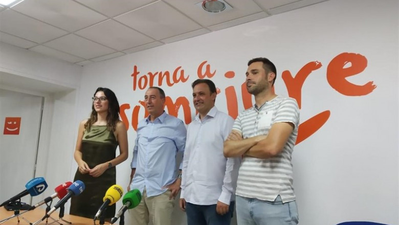 Aitana Mas, Joan Baldoví, Natxo Bellido y Gerard Fullana este jueves en Alicante. | EUROPA PRESS ep aitana mas joan baldovi natxo bellidogerard fullanajuevesalicante