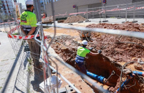 ep archivo   trabajadores en una obra de canalizaciones