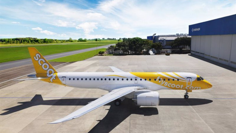 Azorra entrega el primer avión Embraer E190-E2 a Scoot | EMBRAER ep azorra entrega el primer avion embraer e190 e2 a scoot