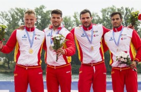 ep belgrado 2018 - k4 500 masculino - podium