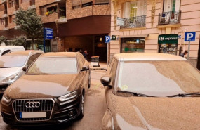 ep coches afectados por la nube de polvo sahariano