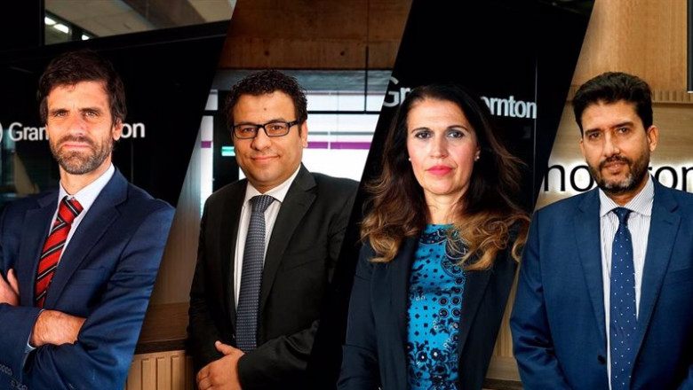 De izquierda a derecha, los Socios Iñigo Martínez Aramendi (Auditoría); José Manuel López (Auditoría); Soraya Muñoz (Laboral) y Juan Carlos Martín (Laboral) | GRANT THORNTON ep de izquierda a derecha los socios inigo martinez aramendi auditoria jose manuel lopez auditoria
