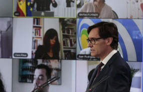 ep el ministro de sanidad salvador illa durante una rueda de prensa para explicar las ultimas